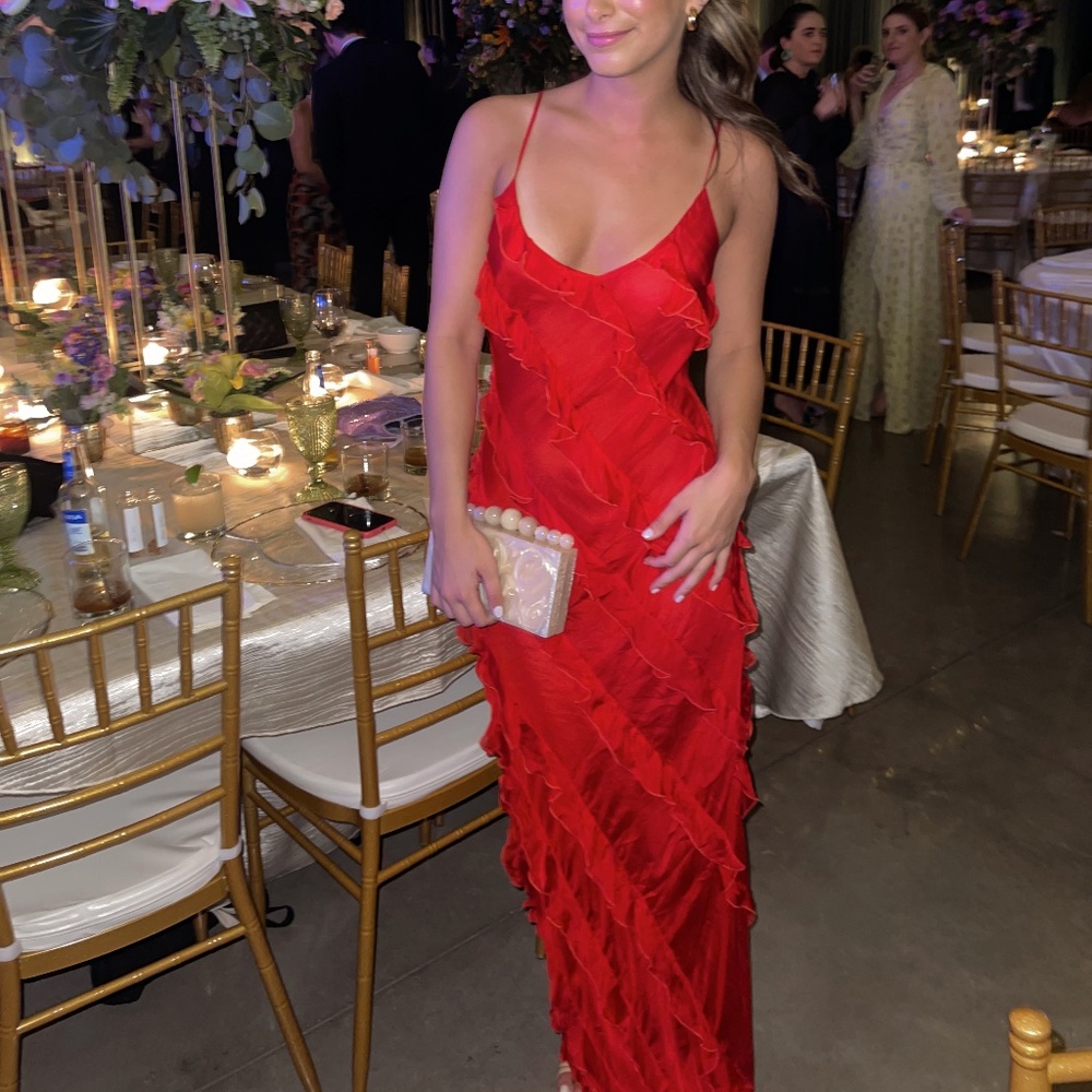 rat and boa- red cecelia dress